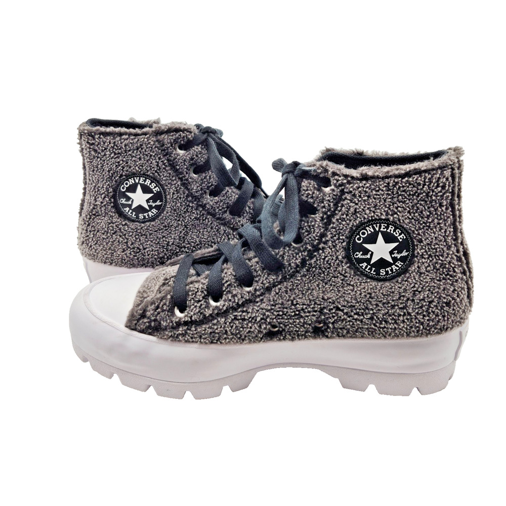 Converse Chuck Taylor All Star High Top Lugged Sherpa Platform Shoes Women's 6.5